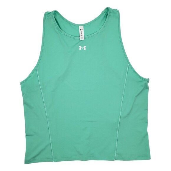 Under Armour Womens Armour Tank Size XL Racerback Stretch Workout Mint Green NEW - Picture 2 of 12